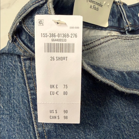 Abercrombie & Fitch 90s Loose Women’s Jeans 26S - Picture 5 of 5